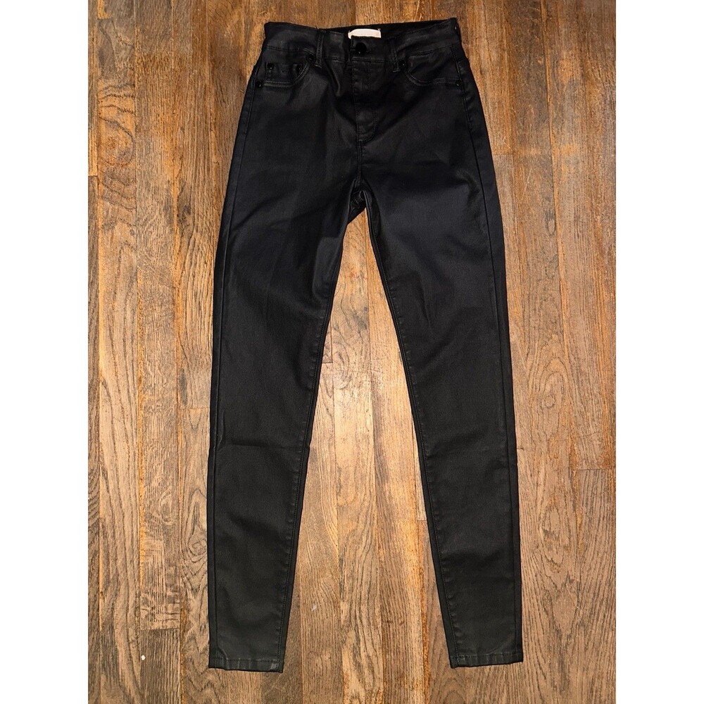 Altar'd State Women’s Stretch Skinny Black Leather-ish Look Jean Pants Size 26